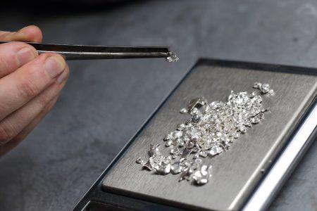 Tools of jewellery. Jewelry workplace on metal background.