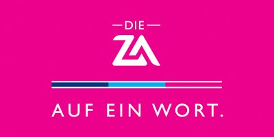 Logo der ZA mit Slogan